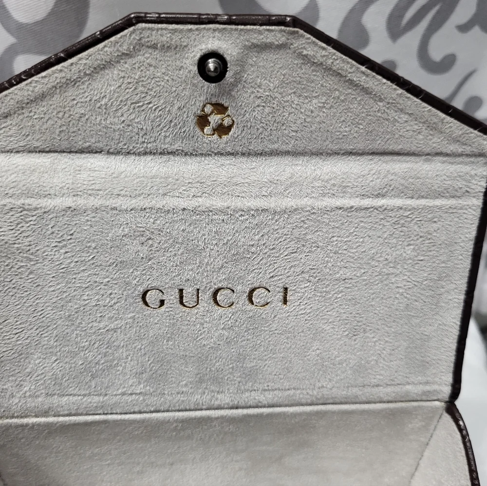 Gucci Tortoiseshell and Gold Men's Sunglasses - Picture 6 of 8